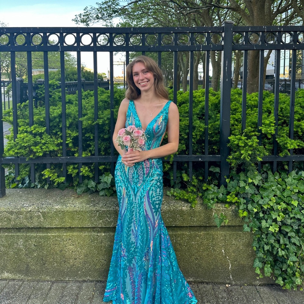 Jovani 22770 Prom Dress in Iridescent Jade
